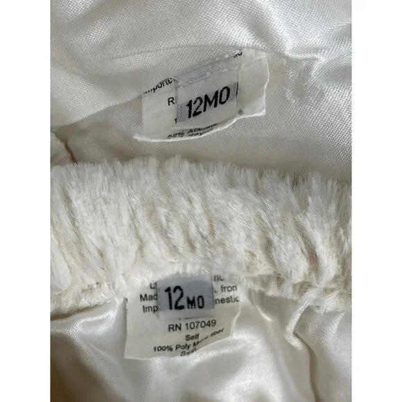 Little Giraffe 2 Piece Baby Luxe Fur Zipper Hoodie Jacket w/ Ears & Pants 12M - Picture 7 of 13